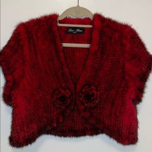 Mink Knitted bolero jacket